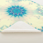 Couverture Sherpa Eau congelée Flocon d'hiver bleu gelé (3/4)