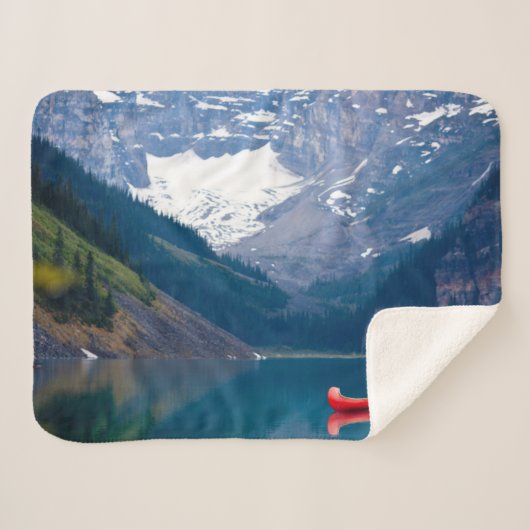 Couverture Sherpa Eau | Lake Louise Montagnes Rocheuses canadiennes (Devant (Horizontal))