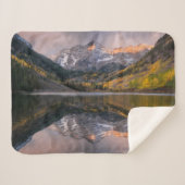 Couverture Sherpa Eau | Maroon Bells Colorado (Devant (Horizontal))