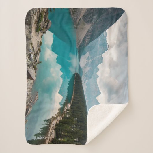 Couverture Sherpa Eau | Moraine Lake Alberta Canada (Devant)