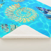 Couverture Sherpa Eau transparente Aqua Turquoise (3/4)