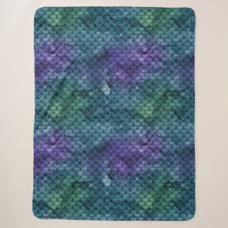 Couverture Sherpa Écaille de dragon de sirène Passion Pourpre