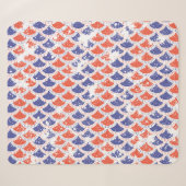 Couverture Sherpa Écailles de poisson Coastal Americana (Devant (Horizontal))