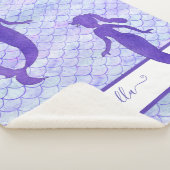 Couverture Sherpa Échelle de queue de sirène pourpre Nom de l'aquare (3/4)