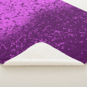 Couverture Sherpa Éclaboussure monochrome pourpre royal (3/4)