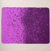 Couverture Sherpa Éclaboussure monochrome pourpre royal (Devant (Horizontal))
