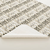 Couverture Sherpa Éclat blanc noir beige crème de paix de rêve (3/4)