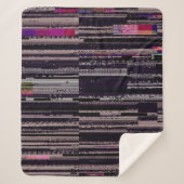 Couverture Sherpa Écran TV rayé avec pixels cassés. Fu Abstrait (Devant)