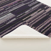 Couverture Sherpa Écran TV rayé avec pixels cassés. Fu Abstrait (3/4)