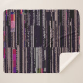 Couverture Sherpa Écran TV rayé avec pixels cassés. Fu Abstrait (Devant (Horizontal))