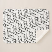 Couverture Sherpa écriture à la main saison de l'amour (Devant (Horizontal))