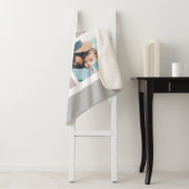 Couverture Sherpa Écriture d'amour de famille photo monogramme sherp (En situation)