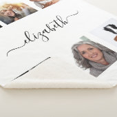 Couverture Sherpa Écriture de nom blanc collage photo (3/4)