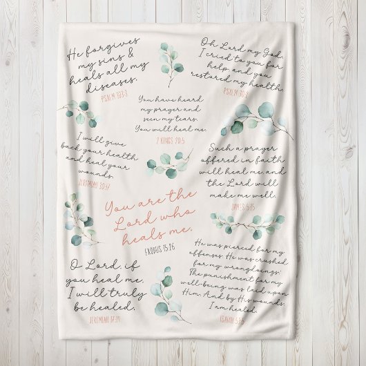 Couverture Sherpa Écritures de guérison douillette Prière I Christia