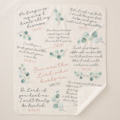 Couverture Sherpa Écritures de guérison douillette Prière I Christia (Devant)