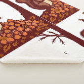 🐿️ Couverture Sherpa Écureuil d'Automne et Forêt (3/4)