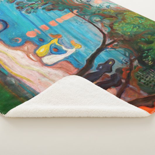 Couverture Sherpa Edvard Munch - Danse sur la plage (3/4)