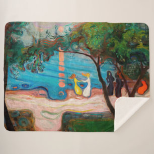 Couverture Sherpa Edvard Munch - Danse sur la plage