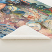 Couverture Sherpa Edvard Munch - Rive avec Maison Rouge (3/4)