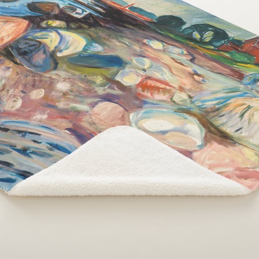 Couverture Sherpa Edvard Munch - Rive avec Maison Rouge (3/4)