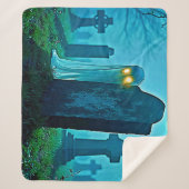 Couverture Sherpa Eerie Glimpse du fantôme du cimetière (Devant)