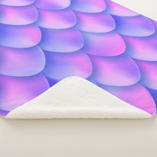 Couverture Sherpa Effet de texture de feuille de queue de sirène de  (3/4)