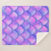 Couverture Sherpa Effet de texture de feuille de queue de sirène de  (Devant (Horizontal))