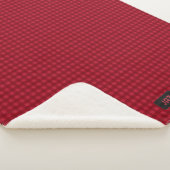Couverture Sherpa Effet Knit rouge - Tricot avec ses propres initial (3/4)