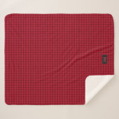 Couverture Sherpa Effet Knit rouge - Tricot avec ses propres initial (Devant (Horizontal))