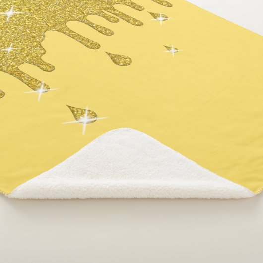 Couverture Sherpa Effet Parties scintillant or et étincelles (3/4)