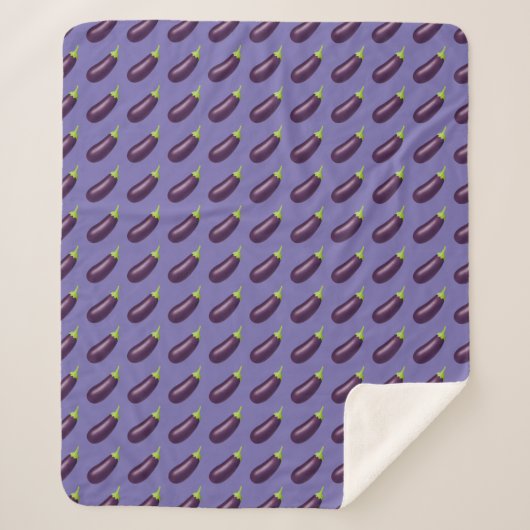 Couverture Sherpa Eggplant Emoji (Devant)