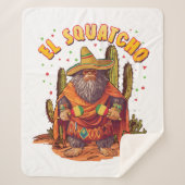 Couverture Sherpa El Squatcho Bigfoot avec Maraca, Sombrero et Ponc (Devant)