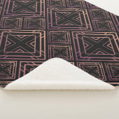 Couverture Sherpa Élégance Art Déco Noir Or (3/4)