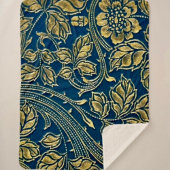 Couverture Sherpa Élégance Fleur Dorée