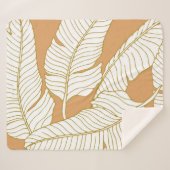 Couverture Sherpa Elegance Floral : Abstrait Arrière - plan Motif. (Devant (Horizontal))