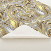 Couverture Sherpa Élégance liquide - motif liquide métallique (3/4)