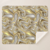 Couverture Sherpa Élégance liquide - motif liquide métallique (Devant (Horizontal))