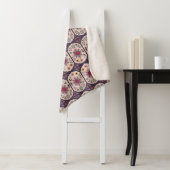 Couverture Sherpa Élégance Mandala Floral (En situation)