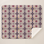 Couverture Sherpa Élégance Mandala Floral (Devant (Horizontal))