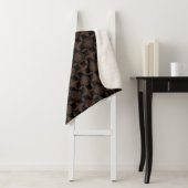 Couverture Sherpa Elegance Noir Brown et Motif noir (En situation)
