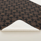 Couverture Sherpa Elegance Noir Brown et Motif noir (3/4)