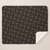 Couverture Sherpa Elegance Noir Brown et Motif noir (Devant (Horizontal))