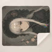 Couverture Sherpa Elegance of the Midnight Blossom Maiden Premium (Devant (Horizontal))