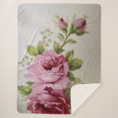 Couverture Sherpa Élégance Rose Vintage  (Devant)
