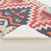 Couverture Sherpa Élégance tribale : Impression ethnique géométrique (3/4)