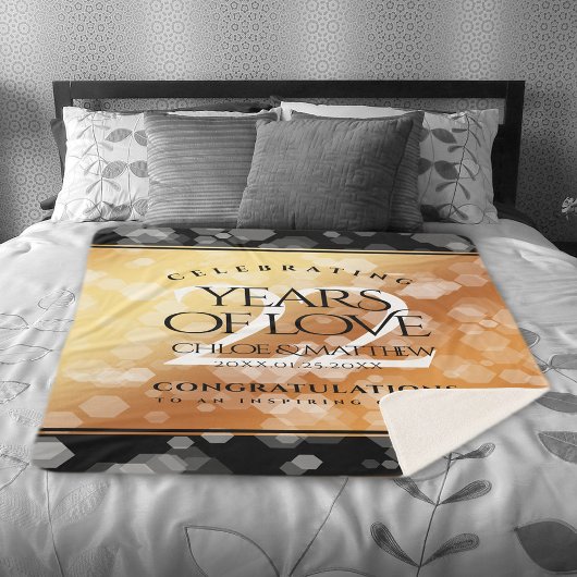 Couverture Sherpa Élégant 22e anniversaire de Mariage de cuivre