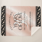 Couverture Sherpa Élégant 30e anniversaire de Mariage Pearl (Devant (Horizontal))
