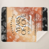 Couverture Sherpa Élégant 32ème anniversaire de Mariage de bronze (Devant (Horizontal))