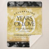 Couverture Sherpa Élégant 50e anniversaire de Mariage d'or (Devant)