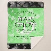 Couverture Sherpa Élégant 55e anniversaire de Mariage d'émeraude (Devant)